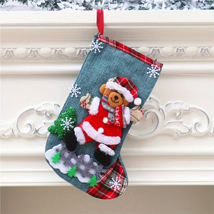 Festive 4-Pack Christmas Stockings