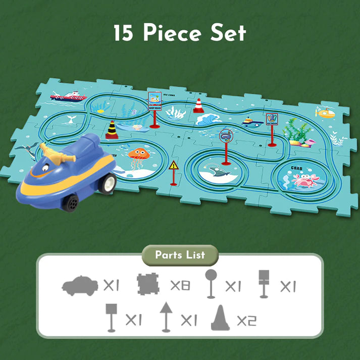 PuzzleRacer™ Kids Car Track Set