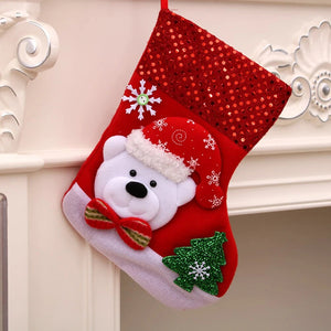 Festive 4-Pack Christmas Stockings
